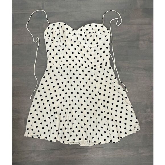 Reformation Polka Dot Print Mini Dress - Picture 3 of 4